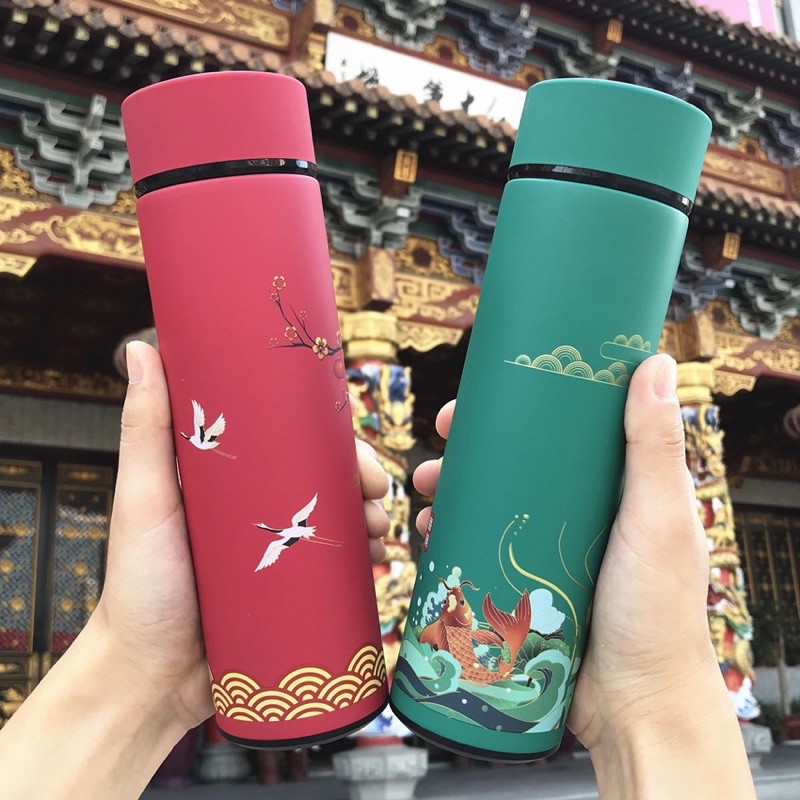 Bình Nước Giữ Nhiệt Phong Cách Cổ Trang Nắp Cảm Ứng Nhiệt Độ Inox 304 Cao Cấp | BigBuy360 - bigbuy360.vn