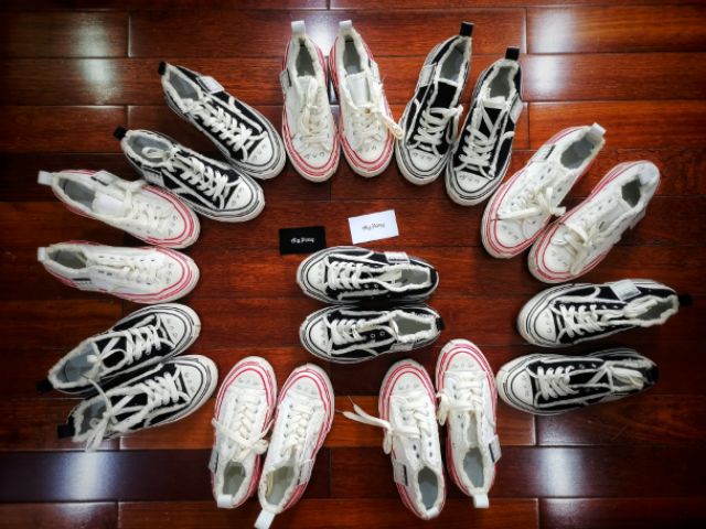[Clip+Ảnh thật] xVESSEL Giày sneaker nữ style rách cao 3,5-4cm