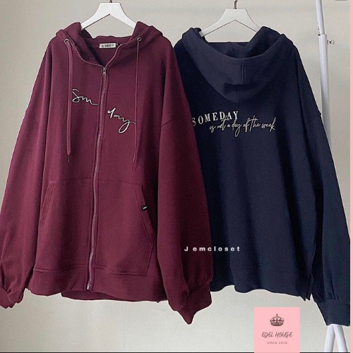 Áo Khoác Nữ, Áo Khoác Nỉ Someday Có Mũ Form Rộng Chất Liệu Nỉ Cotton Dày Edel E467 | BigBuy360 - bigbuy360.vn