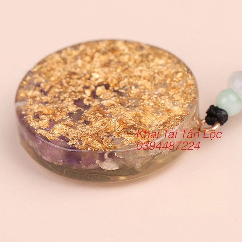 Mặt dây chuyền hoa sen vàng chiêu tài , bình an cho mệnh Kim