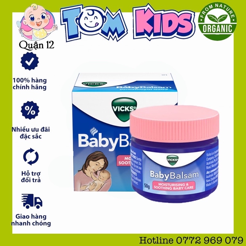 [Hàng Chuẩn Úc ] Dầu bôi cho bé Vicks baby balsam