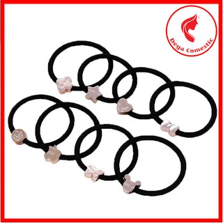 DÂY CHUN BUỘC TÓC - COMBO 10 BUỘC TÓC ĐEN TẠO KIỂU TÓC HÀN QUỐC
