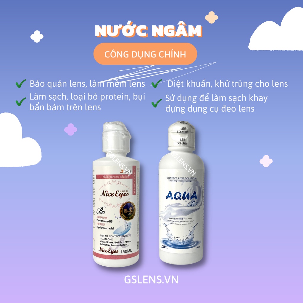 Dung Dịch Nước Ngâm + Nhỏ Mắt Chuyên Dụng Cho Lens Kính Áp Tròng