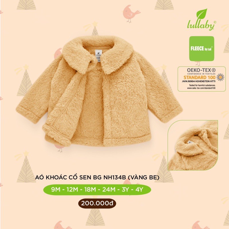 Lulaby - Áo khoác cổ sen Bé Gái NH134B