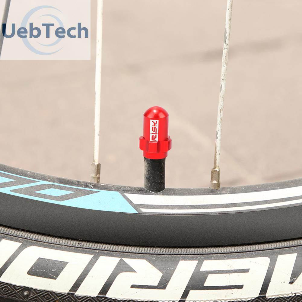 Uebtech 2pcs RISK MTB Road Bike Tire Valve Cap Bicycle Inner Tube Valve Dust Covers