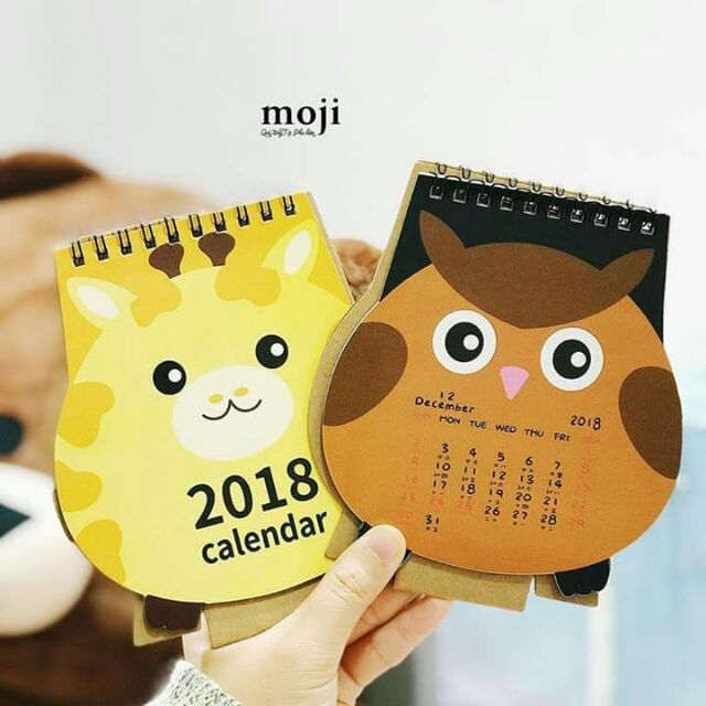 Lịch để bàn 2018