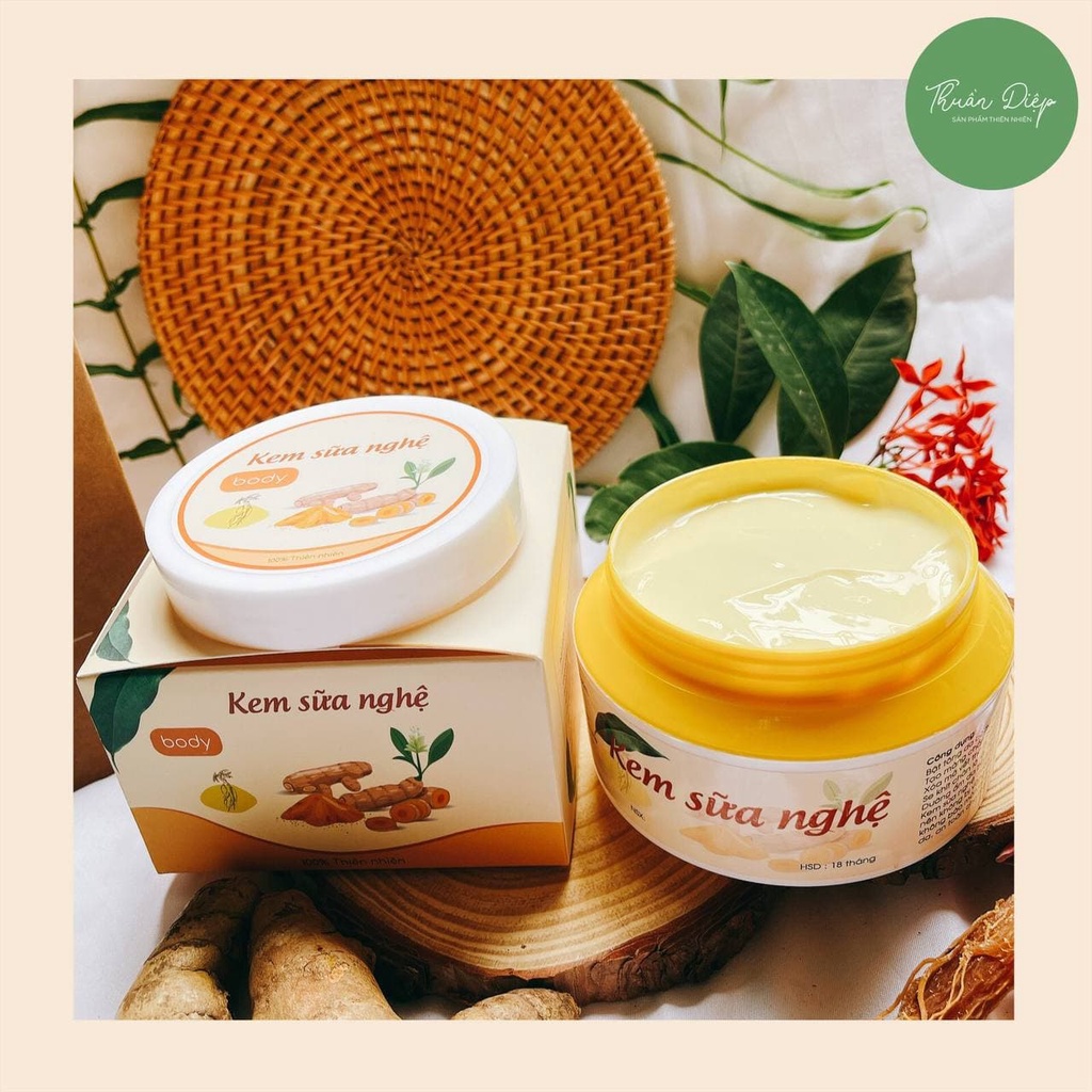 KEM DƯỠNG DA TOÀN THÂN kem sữa nghệ sáng da, dưỡng ẩm body butter [HANDMADE] [Thuần Diệp]