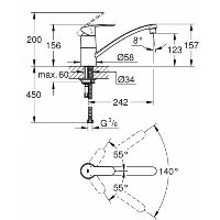 Vòi rửa bát Grohe 33977002
