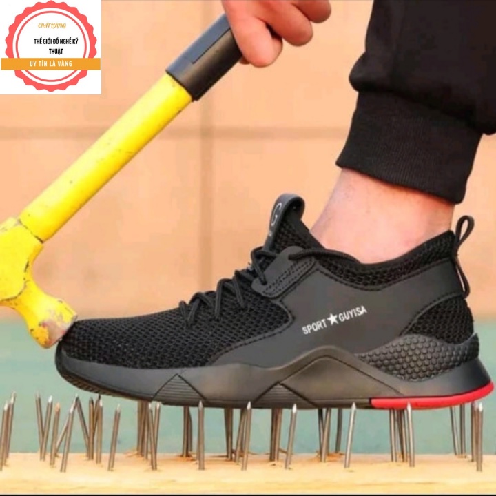 Giày Bảo Hộ Lao Động Nam Siêu Bền Mũi Sắt – Đế Lót Thép Chống Đinh, Chống Dập Ngón, Chống Tĩnh Điện ( mẫu 03 )