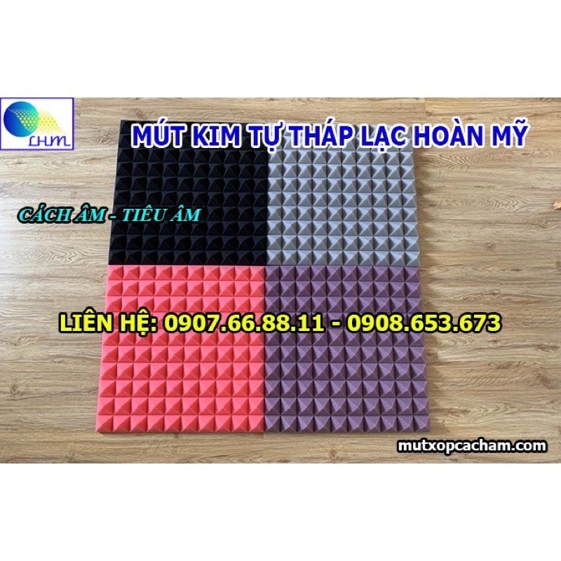 MÚT KIM TỰ THÁP CÁCH ÂM PHÒNG THU, PHÒNG KARAOKE, PHÒNG NGỦ KHỔ TẤM 50cm x 50cm x 5cm