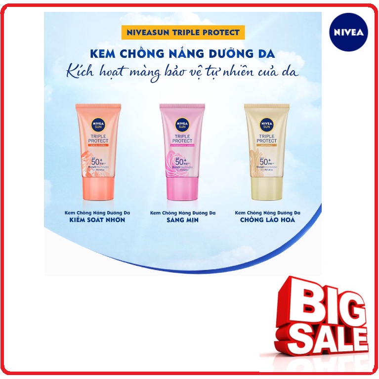 Kem Chống Nắng Dưỡng Da NIVEA  SPF50+ PA+++ Tuýp