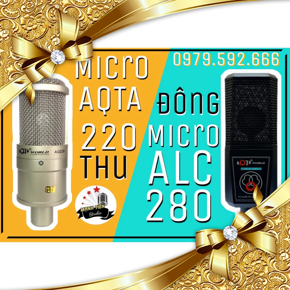 [GIÁ TỐT NHẤT] Combo Sound Card K10 + Micro AQTA 220 ( Đầy Đủ Phụ Kiện ) chất lượng