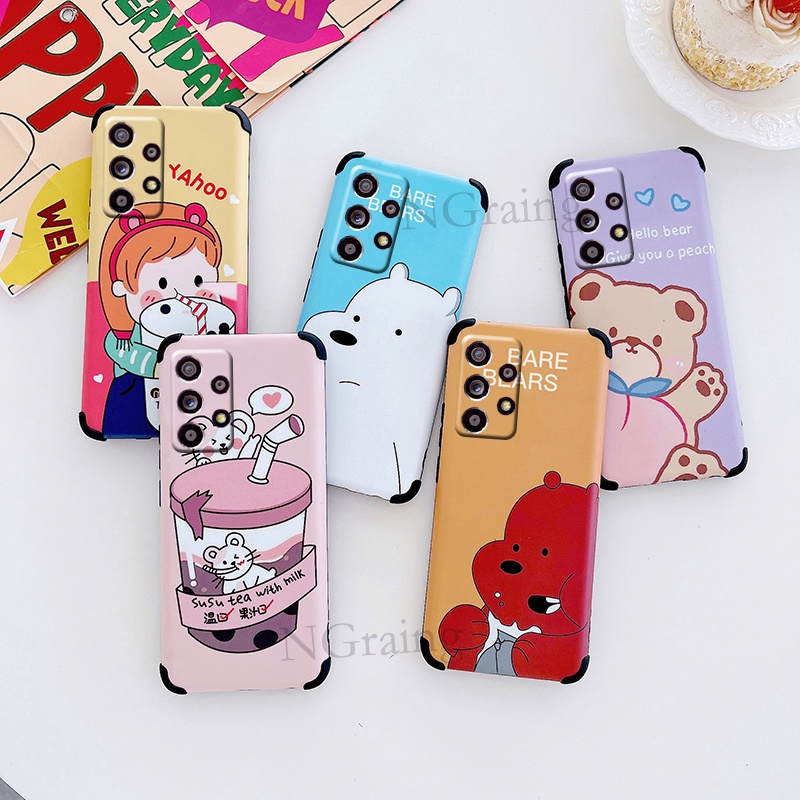 Ốp Điện Thoại Cứng Chống Sốc Hình Gấu Cho Samsung Galaxy A52S A52 A72 A32 4G 5G 2021 A52S A52 A72 A32 4G 5G