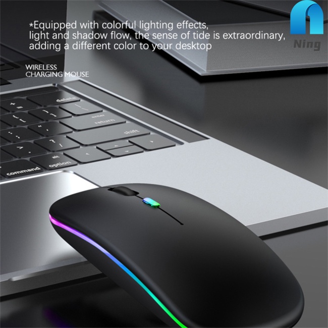 Chuột không dây Ning 2.4g Có Đèn Led Rgb Chất Lượng Cao