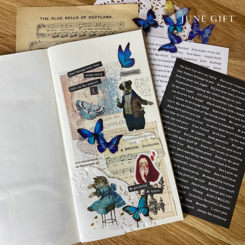 Sticker câu quotes trắng đen trang trí sổ, bullet journal