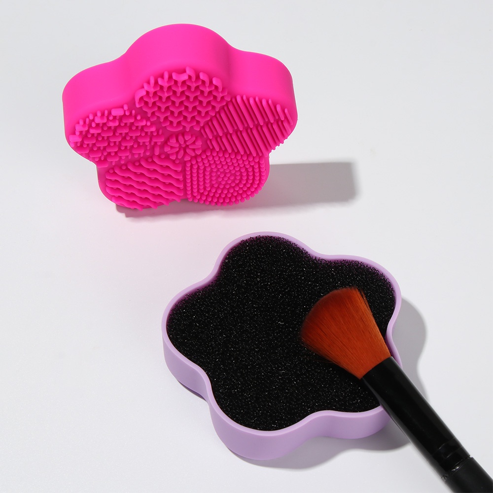 [Hàng mới về] Miếng silicon hình sao biển làm sạch cọ trang điểm khô/ướt đa năng