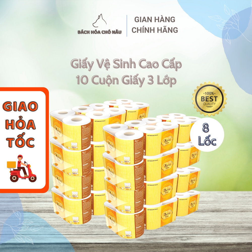 COMBO 8 Giấy Vệ Sinh Bless You L'Amour Giấy 3 Lớp Cao Cấp cho Gia Đình [ Hàng Mới Chính Hãng]