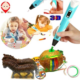 Bút Vẽ 3D Tạo Mô Hình 3 Chiều Thú Vị- Hình Vẽ 3D Kèm Sợi Mực Cho Bé Sáng Tạo,Tư Duy Thông Minh - Shop Bố Mốc