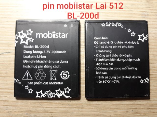 Pin mobiistar Lai 512 (BL-200d)