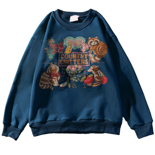 Áo Khoác Sweater Mỏng Dáng Rộng In Hoạt Hình Dễ Thương Thời Trang Xuân Thu Cá Tính Cho Nữ | BigBuy360 - bigbuy360.vn