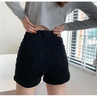 [Order] Quần short jean đen basic hách dáng phong cách Hàn Quốc