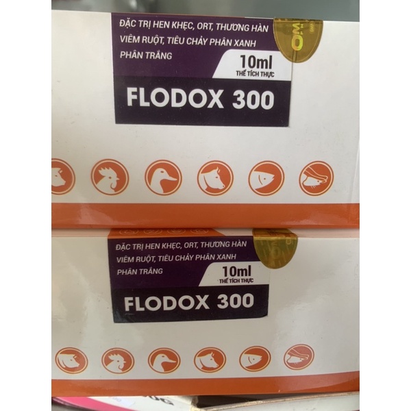 10ml Flodox 300 - hen khẹc, ort, thương hàn, viêm ruột, phân xanh, phân trắng
