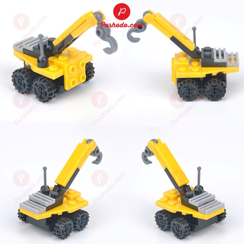 Đồ chơi lắp ráp Lego mini 19 mẫu ô tô xe công trình chiến hạm KB2160991, Đồ chơi xếp hình lego trí tuệ giáo dục