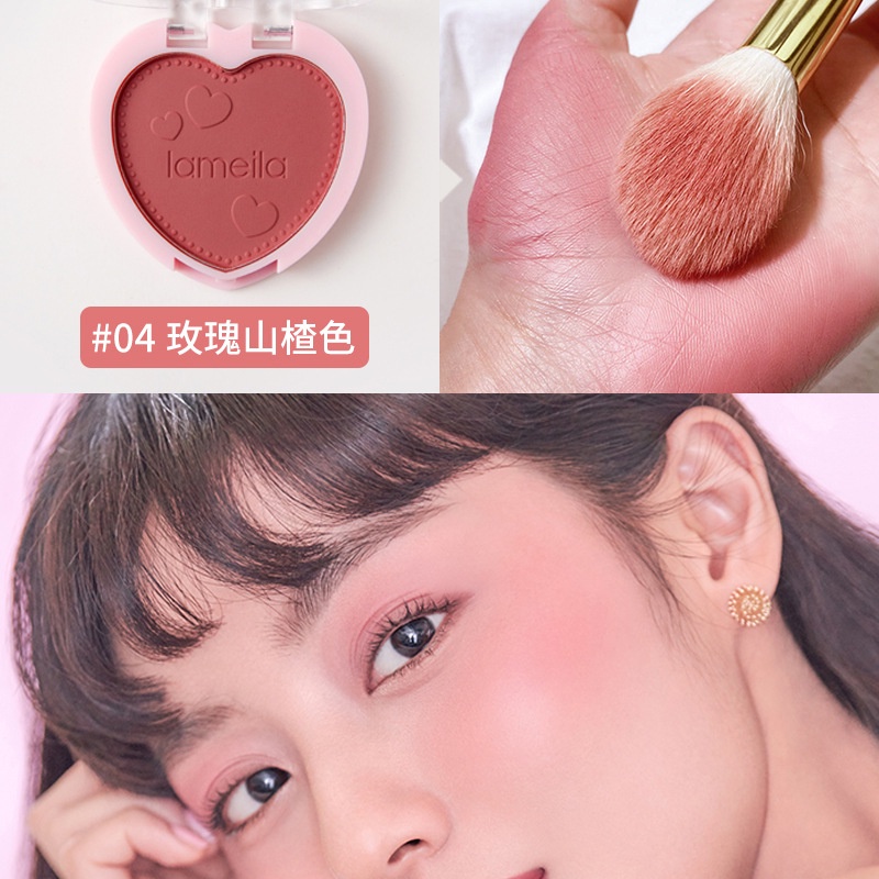 Phấn má Lameila đơn sắc hình trái tim, phấn má hồng nội địa trung F15 - Sammi beauty