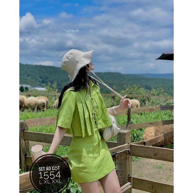 [ CHUBBY BIGSIZE ] Set áo cột chân váy có lót size từ 55-90kg