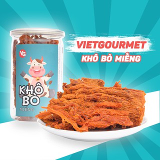 Khô bò miếng Vietgourmet 230g, thịt bò khô ngon, đặc sản Việt, Ăn vặt Hà Nội