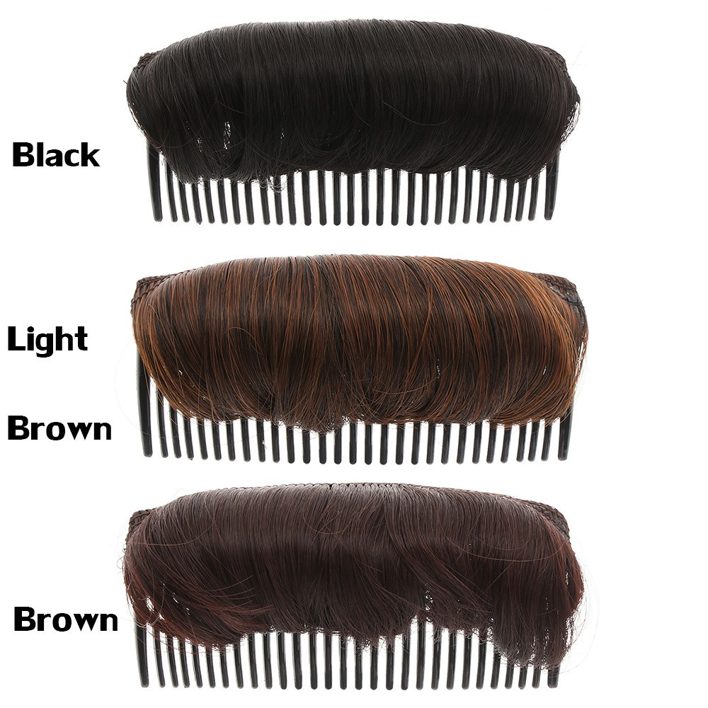 [Hàng mới về] Bộ 1/3 chiếc lược cài tóc gắn tóc giả nối dài sợi tổng hợp phong cách công chúa thời trang tự làm cho nữ