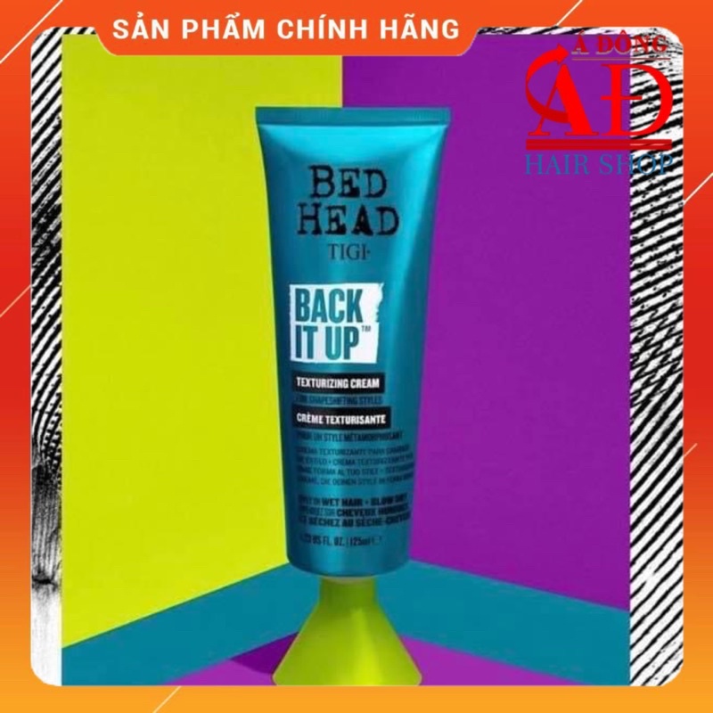 [+Tặng mũ trùm] KEM GIỮ NẾP XOĂN TẠO KẾT CẤU TÓC TIGI BEDHEAD BACK IT UP TEXTURIZING CREAM MỸ 125ML