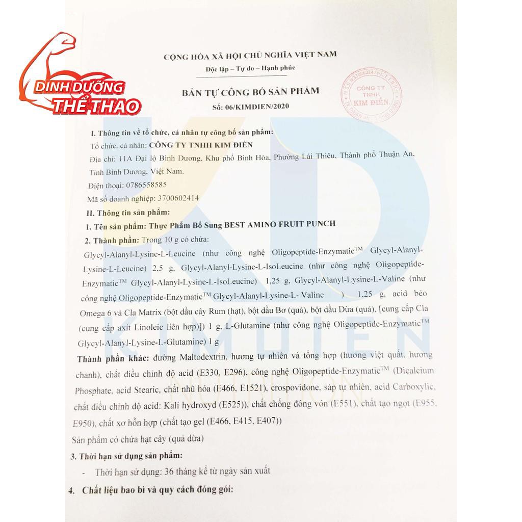 PHỤC HỒI CƠ BẮP NHANH CHÓNG BEST AMINOS BPI SPORTS