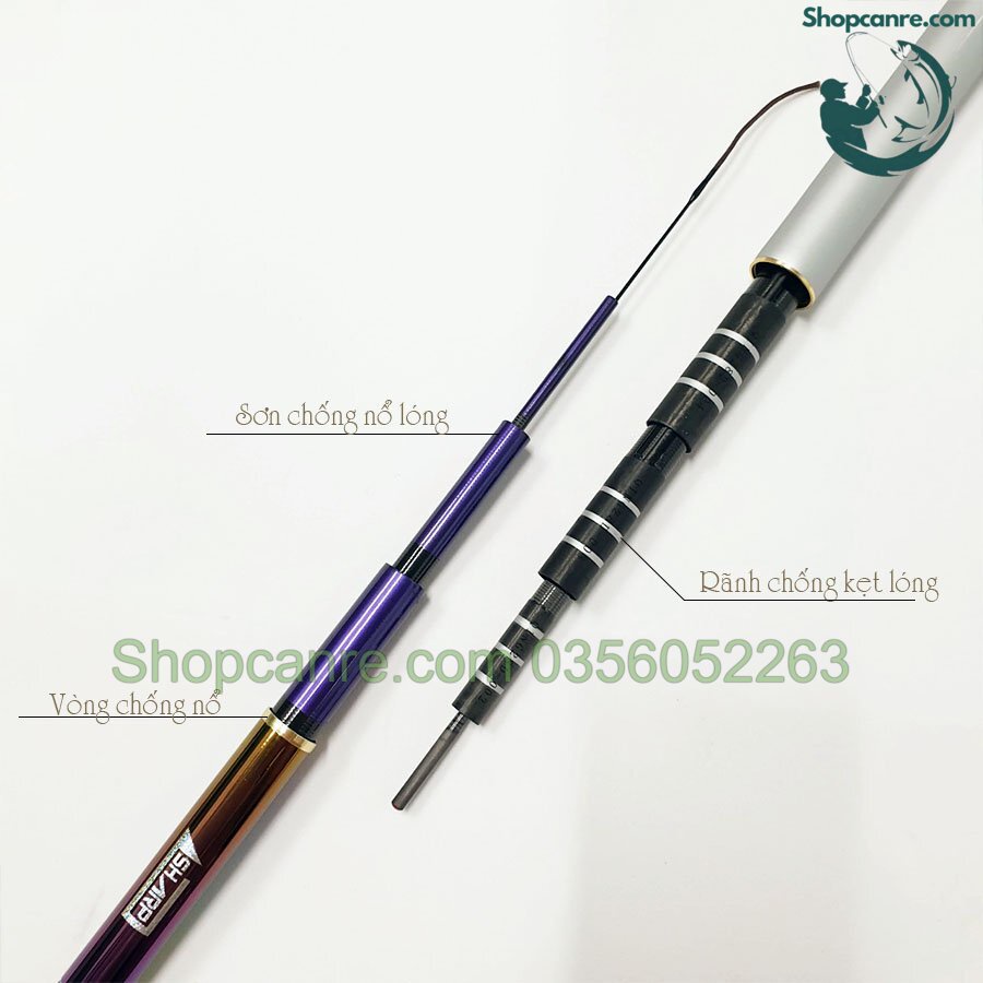 Cần Câu Đài Câu Đơn Nguyệt Long 5H tặng kèm 1 ngọn zin hàng loại 1