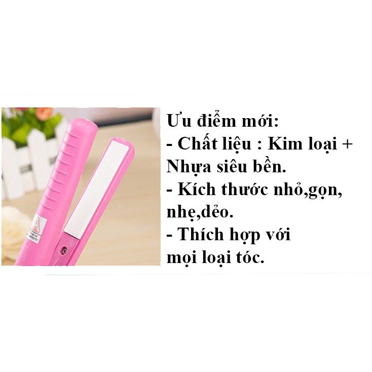 Máy kẹp tóc MINI siêu tiện lợi, Máy uốn tóc, Làm nóng nhanh an toàn cho tóc