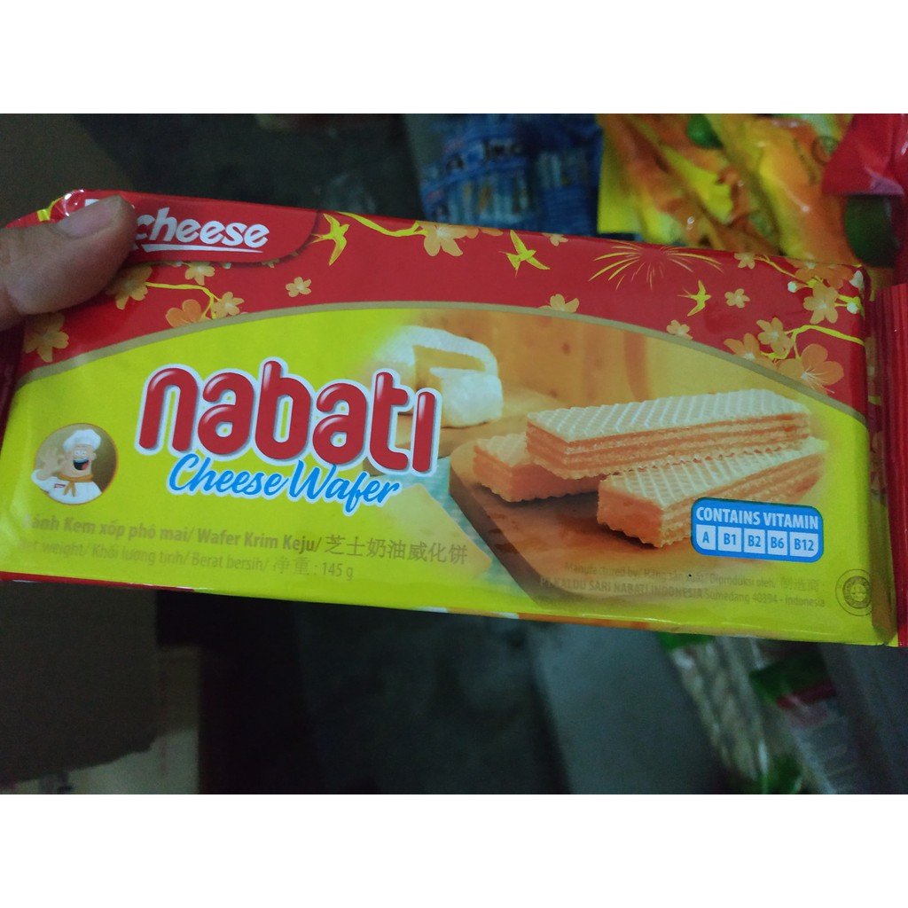 Bánh xốp Nabati nhân kem phô mai 145g