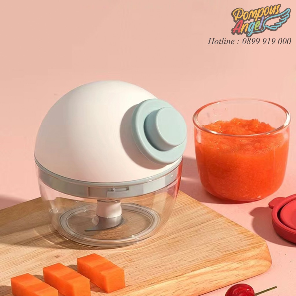 Chopper máy xay tỏi ớt mini , lót chống nóng hình nơ nội địa trung