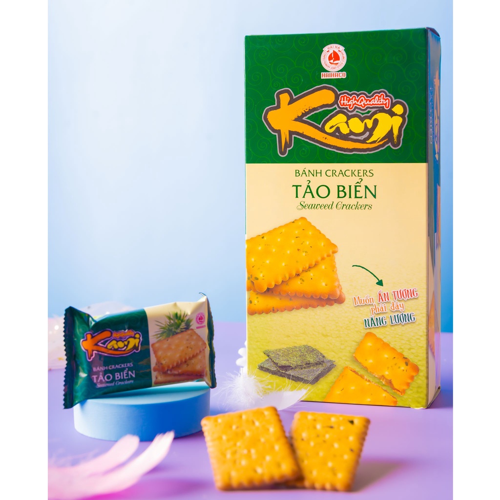 Bánh Tảo Biển Kami Hải Hà - Hàng Chính Hãng (Hộp: 230g) - Bánh quy mặn vị tảo biển