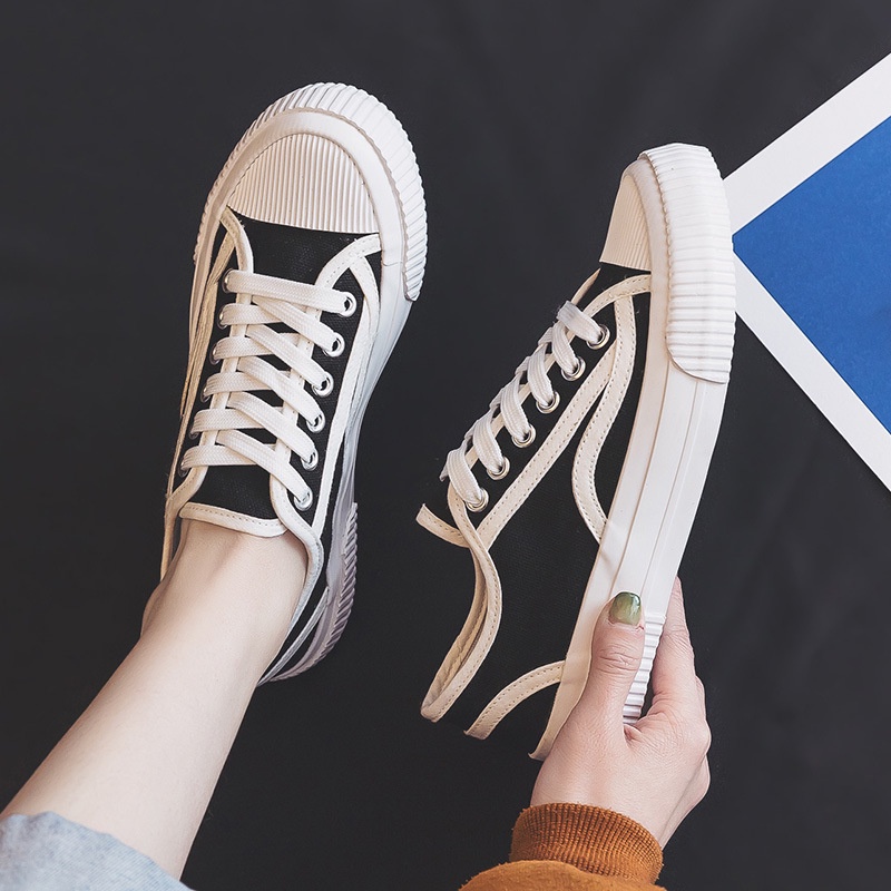 Giày Vải canvas Đế Bằng Thoải Mái Thời Trang Xuân Hè Phong Cách Hàn Quốc Cho Nữ