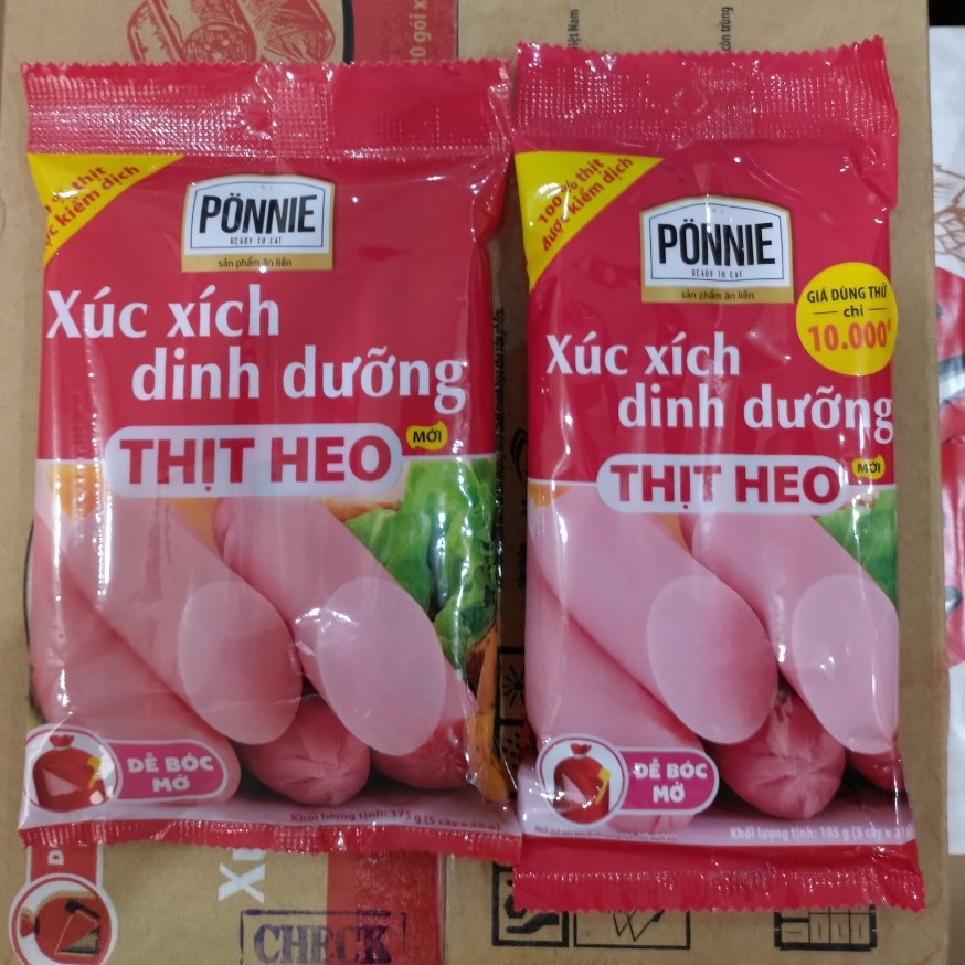 Gói 5 Cây Xúc Xích Ponnie 175g/105g  còn vị bò | BigBuy360 - bigbuy360.vn