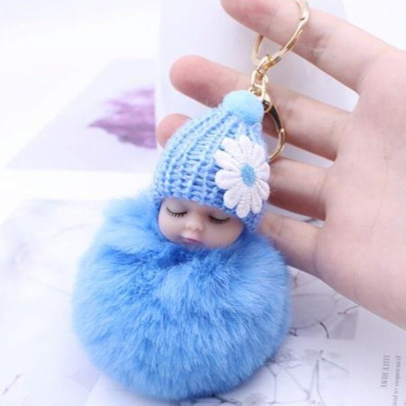 Móc khóa mặt hình búp bê đáng yêu