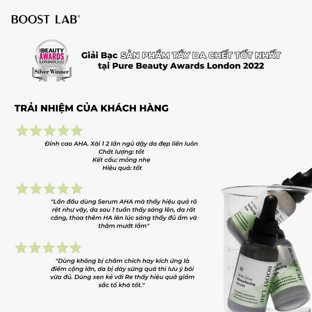 Tinh Chất AHA Dưỡng Sáng Mờ Thâm Sạm và Căng Bóng Làn Da | BOOST LAB AHA Glow Resurfacing Serum