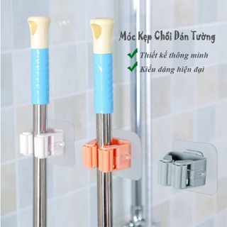 Móc kẹp chổi dán tường