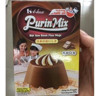 Bột làm Bánh Flan Purin Mix Sô-Cô-La House Foods gói 47g
