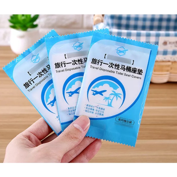 Bộ 5 tấm lót ngồi vệ sinh toilet dùng 1 lần