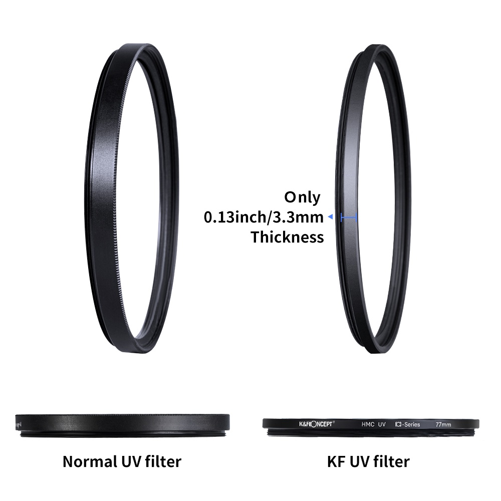 Kính Lọc Bảo Vệ Ống Kính Máy Ảnh 37 / 40.5 / 43 / 46 / 49 / 52 / 55 / 58 / 62 / 67 / 82mm