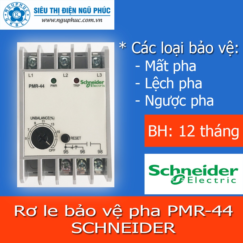 RƠ LE BẢO VỆ PHA PMR-44 SCHNEIDER