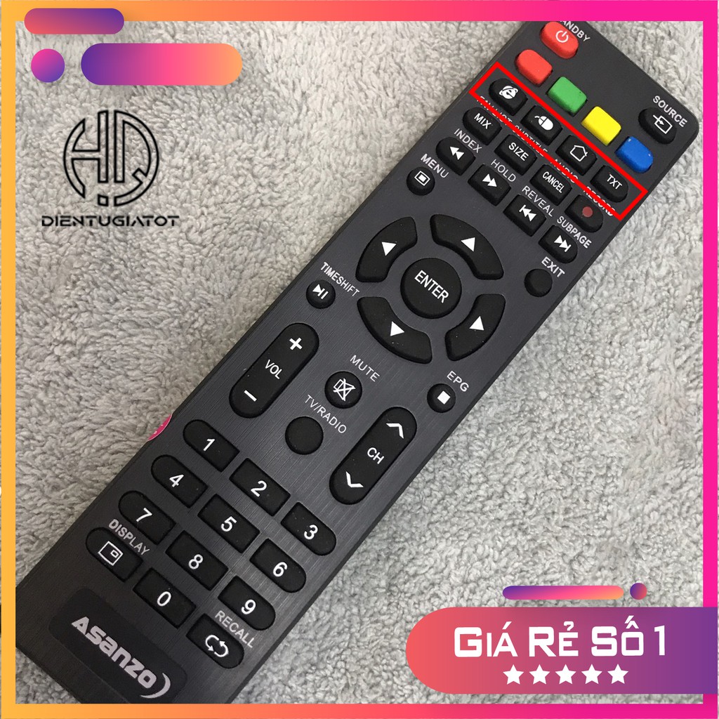 [Mã ELORDER5 giảm 10k đơn 20k] [GIÁ GỐC]-BH 3 Tháng-Remote điều khiển TV Asanzo Smart