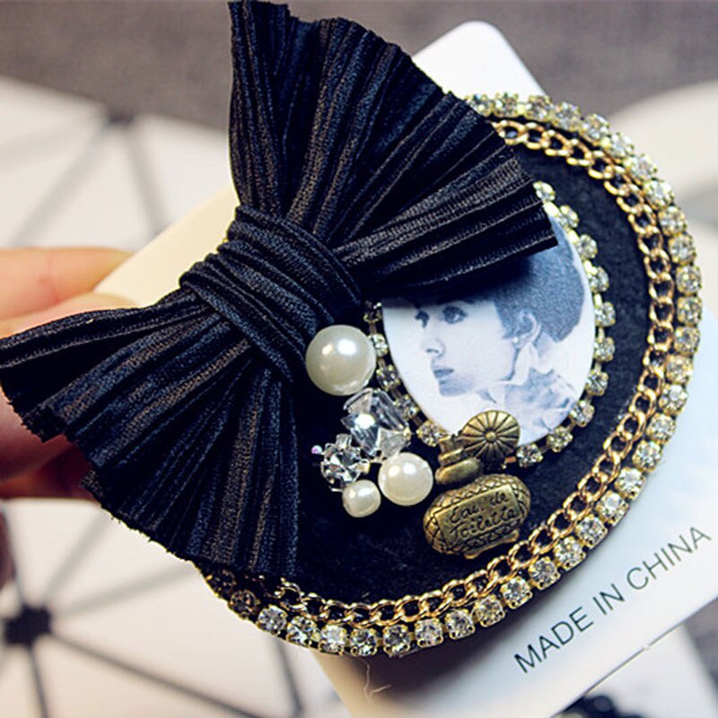 Ghim cài áo hình hoa đính ngọc trai giả sang trọng cho nữ