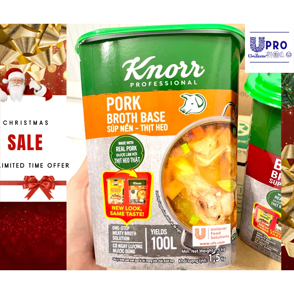 Súp Nền Thịt Heo Knorr 1.5kg Mẫu Mới